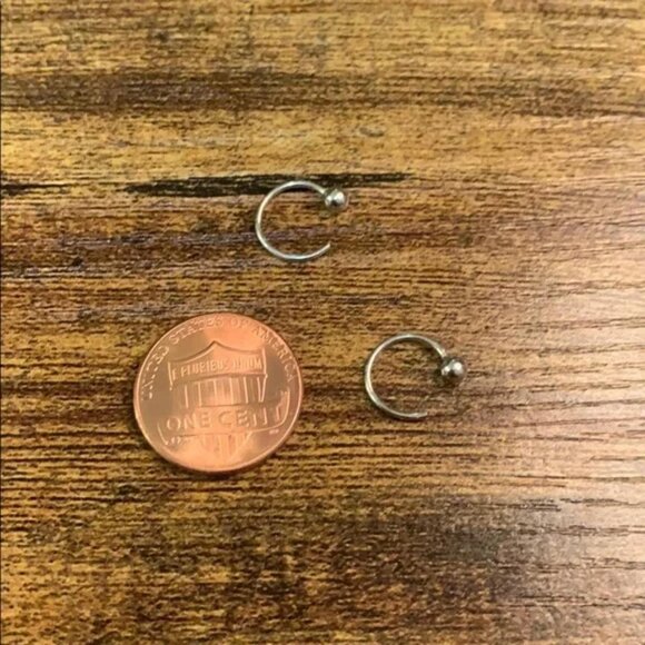 The Marlena sterling silver open huggie hoops hoop earrings - Picture 3 of 3